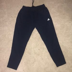 Navy blue adidas joggers